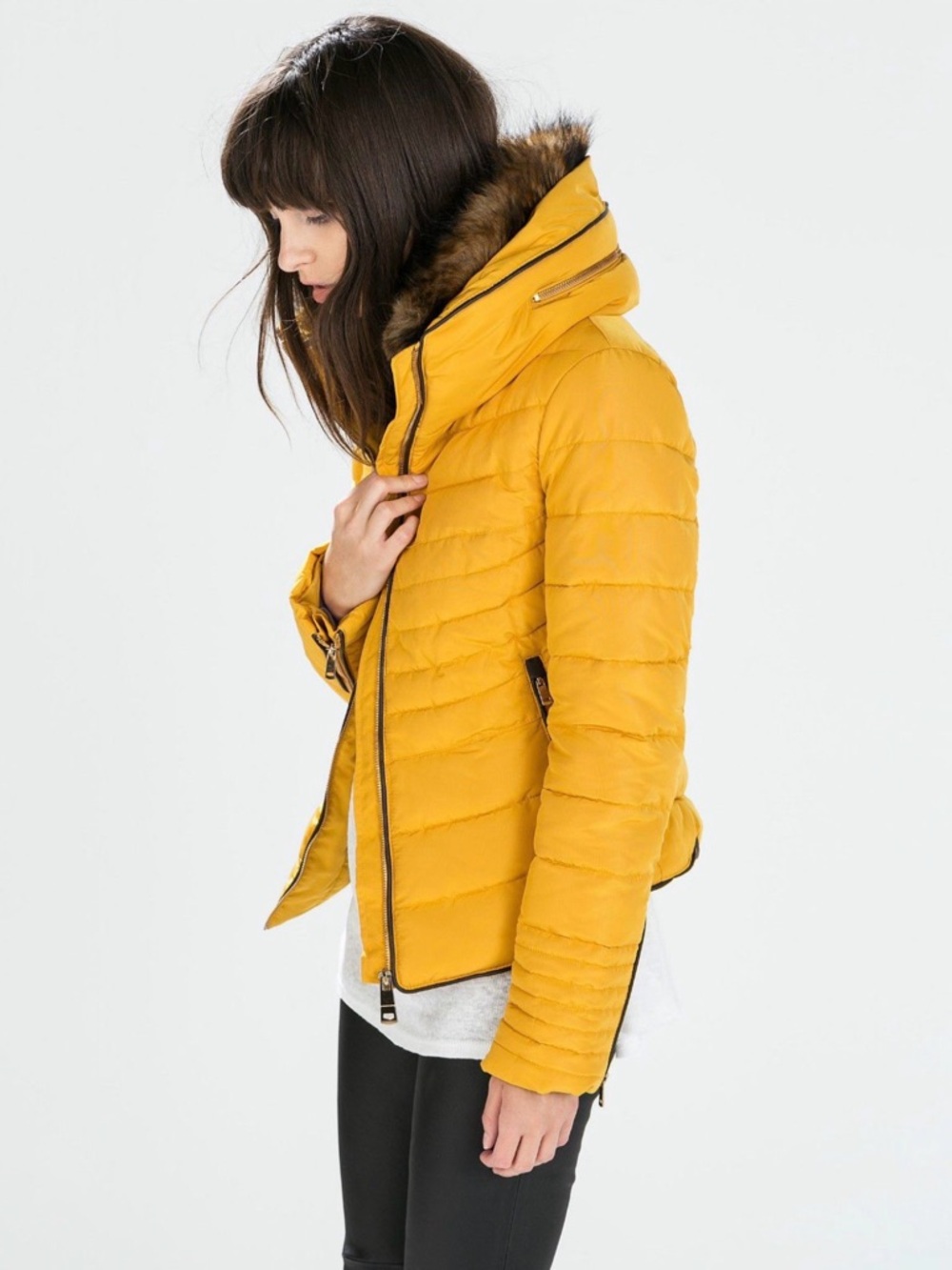 NEW Zara Women’s Quilted Puffer Jacket - Blue